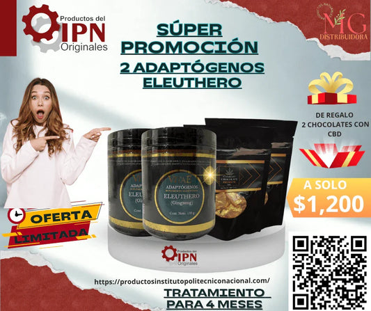Productos IPN Adaptogeno Eleuthero Reducción del Estrés y Fatiga Crónica - Productos Originales IPN